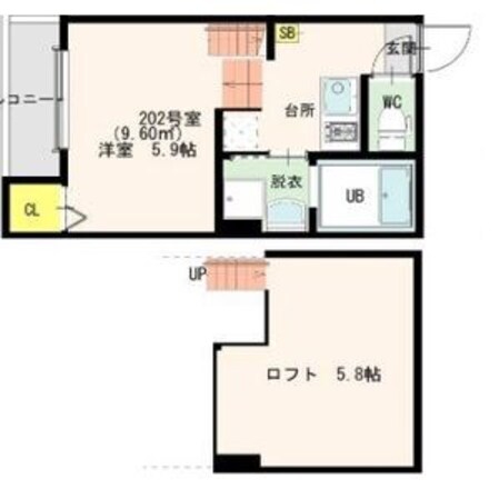 平安通駅 徒歩6分 2階の物件間取画像